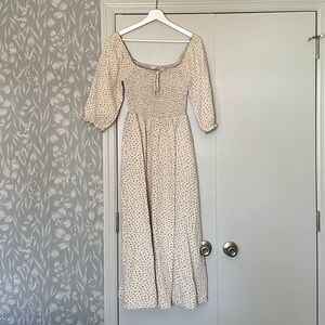 Neuflora Beige Floral Alivia Dress